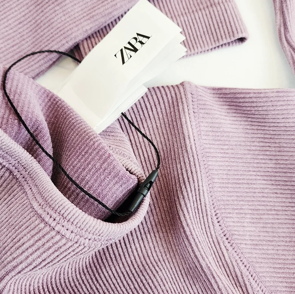 Zara Long Sleeve Cropped Sweater Top SIZE 12-14